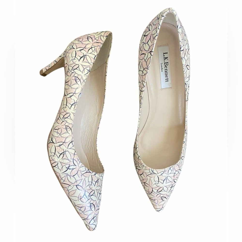 L.K Bennett Heels Pumps Size 38.5 Petal Pink Pastel Party Event Casual
